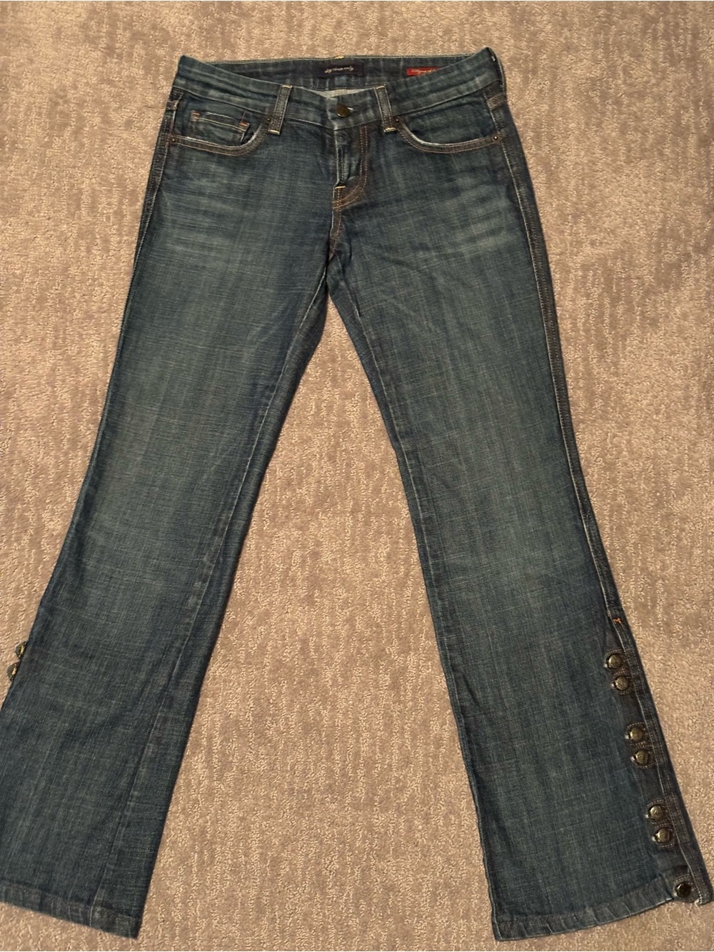 J by Jerome Dahan Women’s Jeans Size 26 Bootcut Button Hem Made in USA